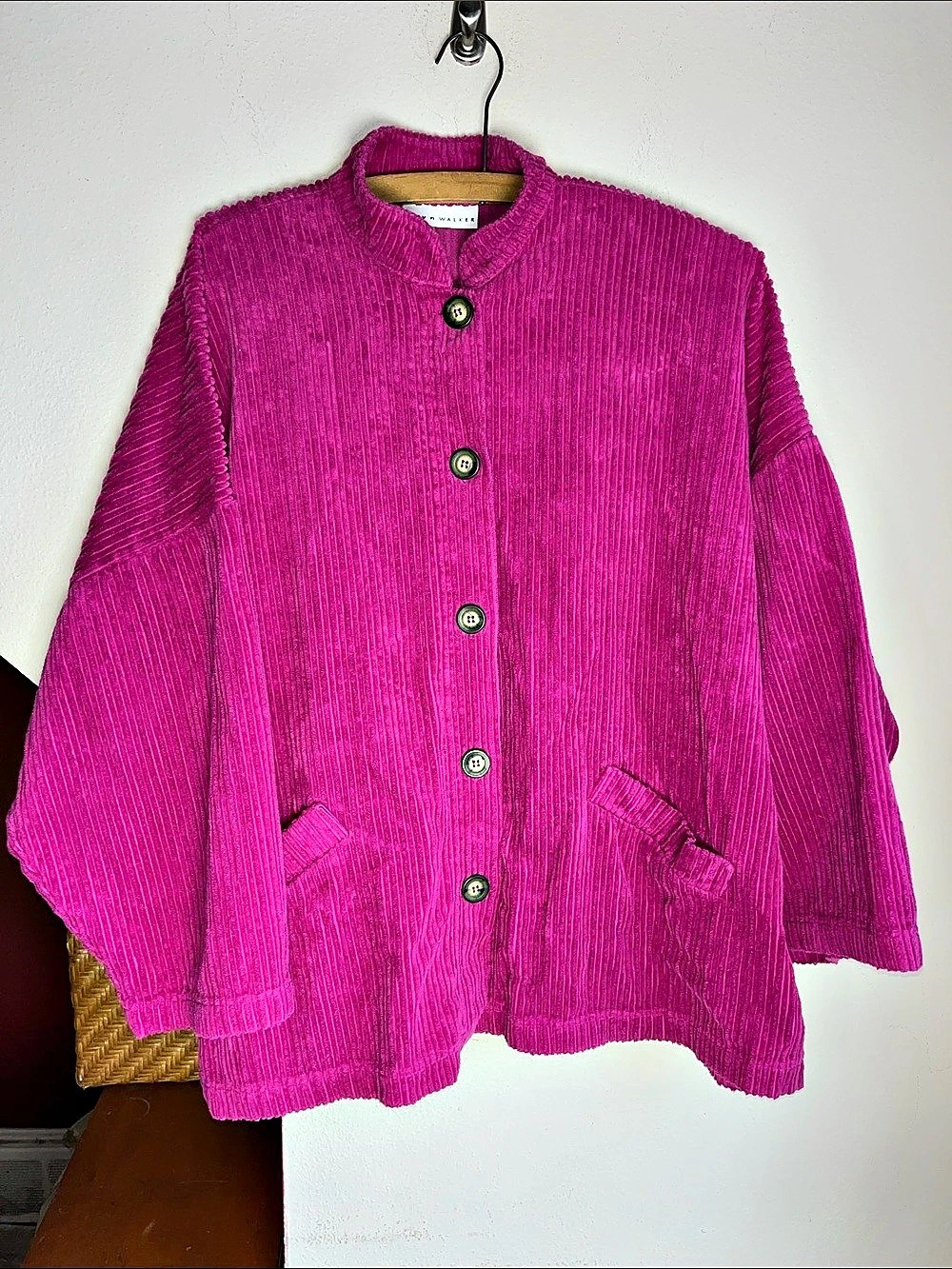 bryn WALKER Danuta Jacket Corduroy in Magenta Pink S